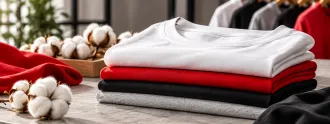 Cotton-T Shirt-Manufacturers-in-Bangalore Custom cotton T shirts in white, black and grey