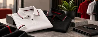 Polo-T-shirt-manufacturers-in-bangalore Custom polo T shirts in navy, red and grey
